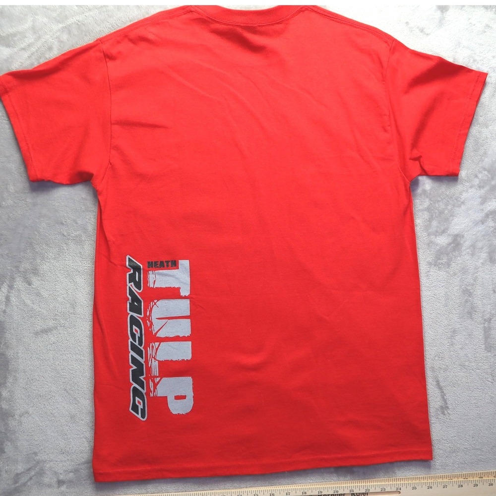Heath Tulp Racing #50 T-Shirt Men's S‎ Red Short Sleeve USRA Dirt Track Racing - Picture 4 of 9